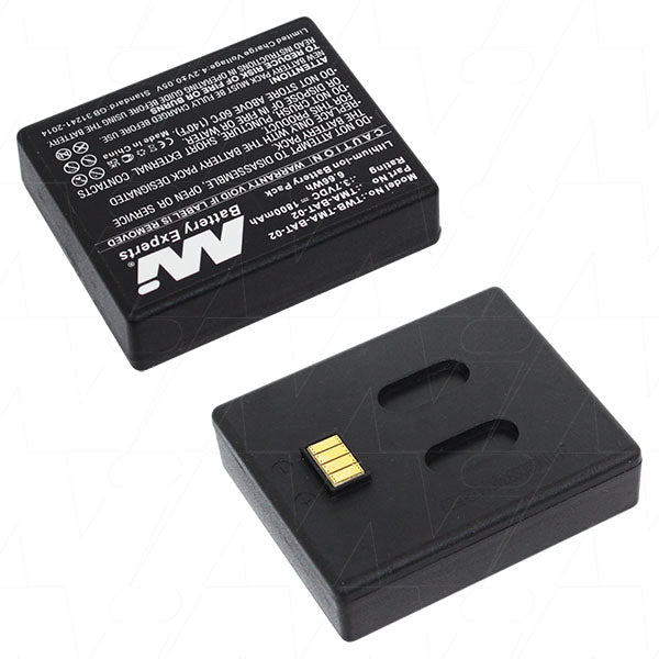 Professional Two-Way Radio Battery MI Battery Experts TWB-TMA-BAT-02 - 1.8Ah LiIon, 3.7V, 6.7Wh, Compact 43x15.6mm, 42g