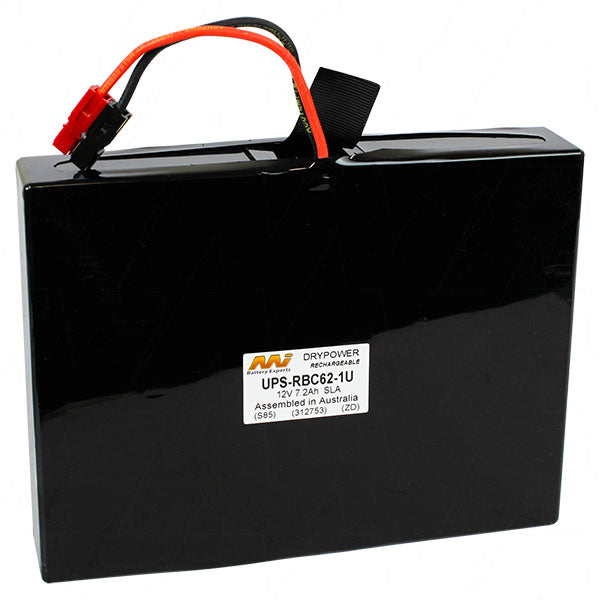 MI Battery Experts UPS-RBC62-1U 12V 7.2Ah Sealed Lead Battery - Professional Rack Mount Backup Power Solution for Servers & Network Equipment