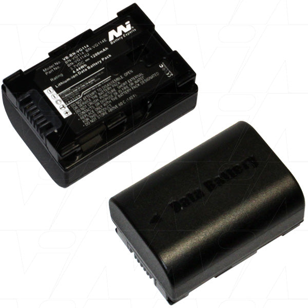MI Battery Experts VB-BN-VG114-BP1 Lithium-Ion Camcorder Battery - 4.4Wh, 3.7V, 1.2Ah, Ultra-Light 38.6g for Extended Video Recording