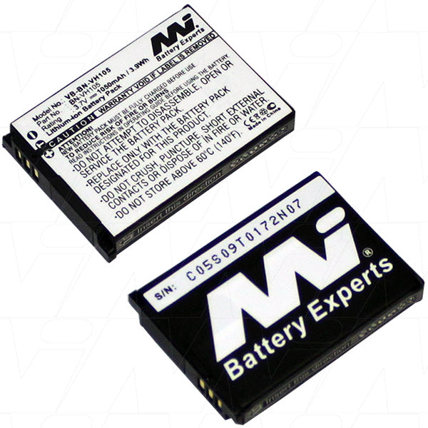 MI Battery Experts VB-BN-VH105-BP1 Lithium-Ion Camera Battery - 3.7V, 1.05Ah, 3.9Wh Professional-Grade Power for Video Production