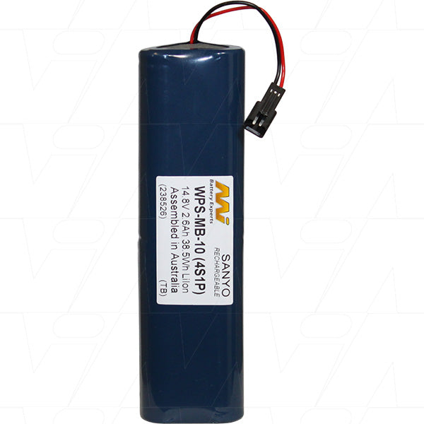 MI Battery Experts WPS-MB-10 Lithium-Ion Battery Pack 14.8V 2.6Ah for Wireless Comms - 38.5Wh Compact Professional Power Solution
