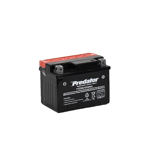 Predator YTZ5S 12V 3.5AH High-Performance Motorcycle Battery - Compact Design for Racing Bikes (70mm x 85mm x 113mm, 1.4kg)