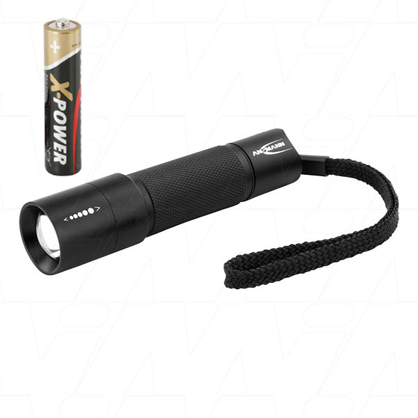 M100F Tactical Focusable 115 Lumen LED torch with 1xAA alkaline
