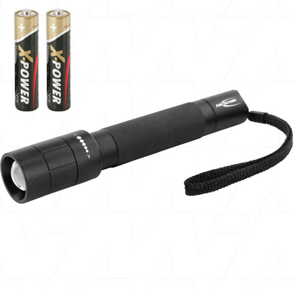 M200F Tactical Focusable 240 Lumen LED torch with 2xAA alkaline