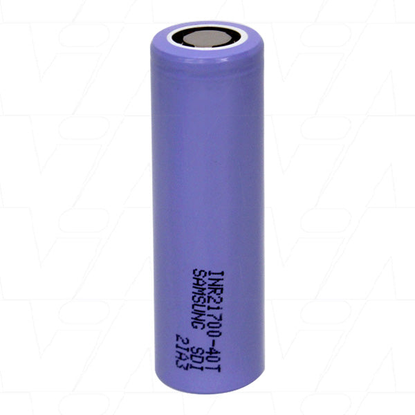 INR21700-40T Samsung Lithium Ion 3.6V 21700 Lithium Ion (LiIon) Cylindrical 3.6V 4Ah INR21700-40T