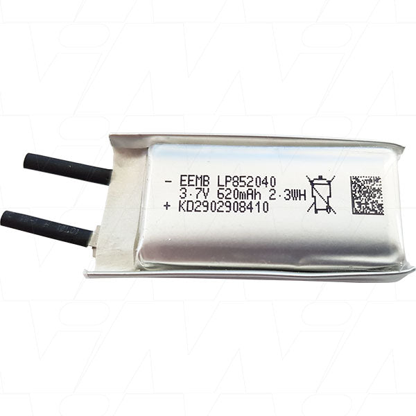 LP852040 3.7V 620mAh Lithium Ion Lithium Ion Polymer 3.7V 620mAh LP852040
