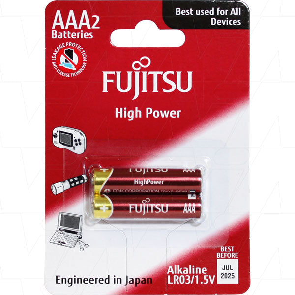 Fujitsu High Power LR03 AAA size alkaline battery