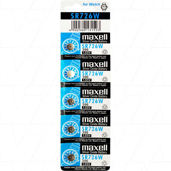 SR726W-396 high drain battery, Maxell 5pk
