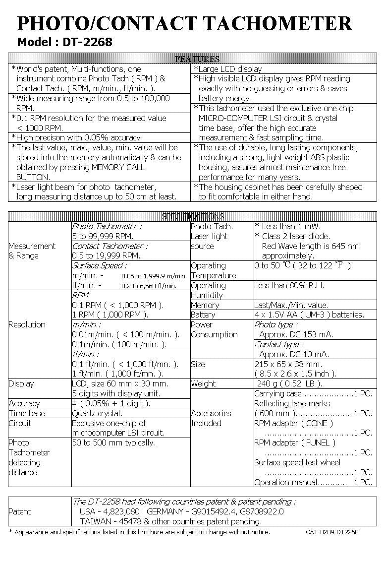 Digital Stroboscope Push Keyboard Setting
