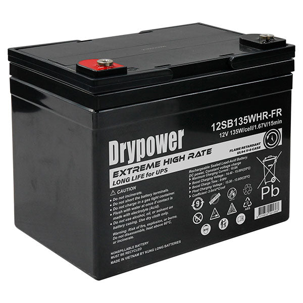 Drypower 12SB135WHR-FR 12V 36Ah Sealed Lead Acid Battery Maintenance-Free, High-Capacity Backup Power for Critical Systems & UPS