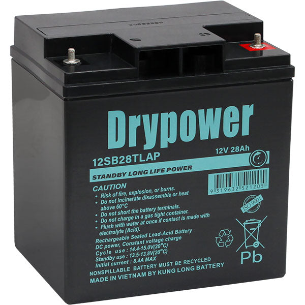 Drypower 12SB28TLAP 12V 28Ah Sealed Lead Acid Battery Industrial-Grade Backup Power for Critical Infrastructure