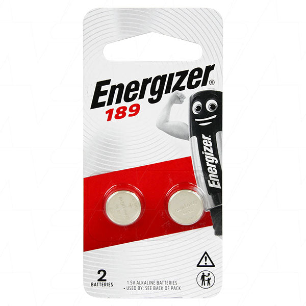 Energizer 189-BP2 LR1130 1.5V Alkaline Button Cell Battery for Cameras, Toys & Precision Devices - 11.6mm, 2-Pack