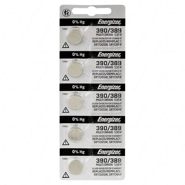 Energizer 390/389TZ Silver Oxide Watch Battery - 1.55V, 88mAh, 11.6mm - Professional-Grade Performance