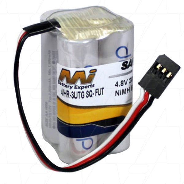 Eneloop 4/BK-3MCCE SQ-FUT Professional-Grade 4.8V 2Ah NiMH Battery Pack for RC Transmitters & Receivers