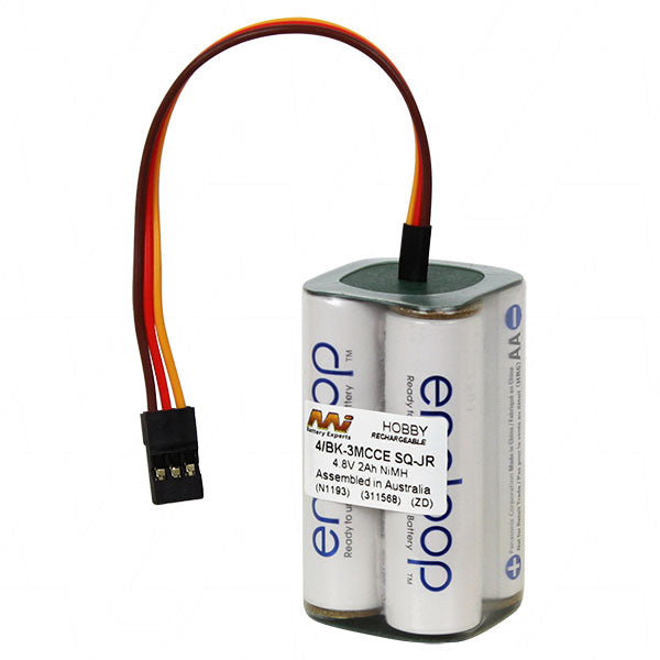 Eneloop Professional 4.8V 2Ah NiMH RC Battery Pack - Long-Lasting Power for Transmitters & Receivers