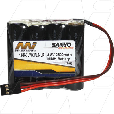 Sanyo 4/HR-3UWX FLT-JR NiMH 4.8V 2500mAh RC Transmitter Battery Pack - Professional-Grade Power for Remote Control