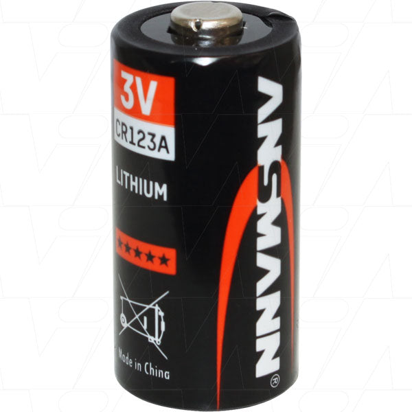ANSMANN CR123A 3V Lithium Battery Pro-Grade Power for Cameras, Security & High-Drain Devices - 1500 Photos, 10-Year Shelf Life, -40°C to +60°C Performance