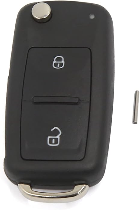 VW 2-Button Flip Key Shell - HU66 Blade with VW Logo