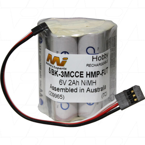 Eneloop 5/BK-3MCCE HMP-FUT NiMH 6V 2Ah Rechargeable Battery Pack for RC Transmitters - Pre-Charged, Long-Lasting Power