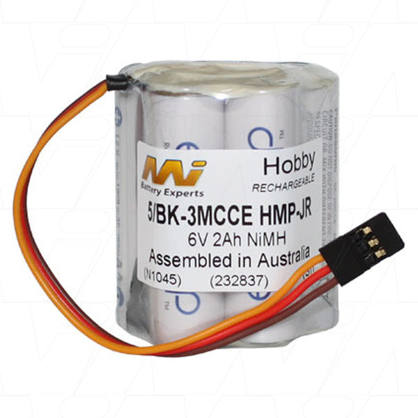 Eneloop 5/BK-3MCCE HMP-JR 6V 2000mAh NiMH Battery Pack for RC Transmitters - High-Performance, Weather-Resistant