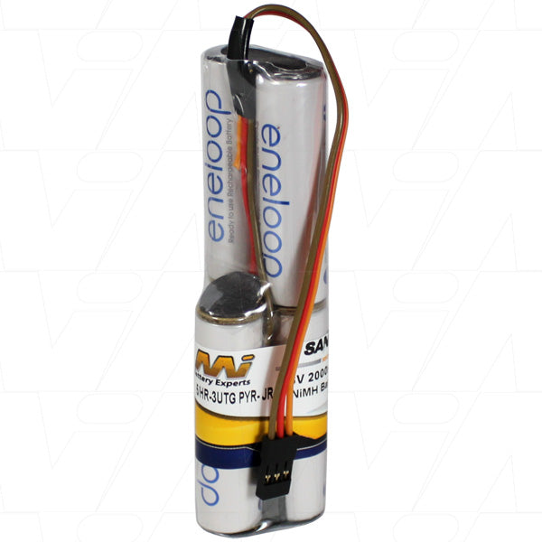 Eneloop 5/HR-3UTG PY-JR 6V 2Ah NiMH Pro-Grade RC Transmitter Battery Pack - Long-Lasting Power for Drones & RC