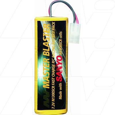 Sanyo 6/N1300SCR-BP NiCd 7.2V 1.3Ah Battery Pack for RC Vehicles & Hobby Aircraft - Pro-Grade Performance