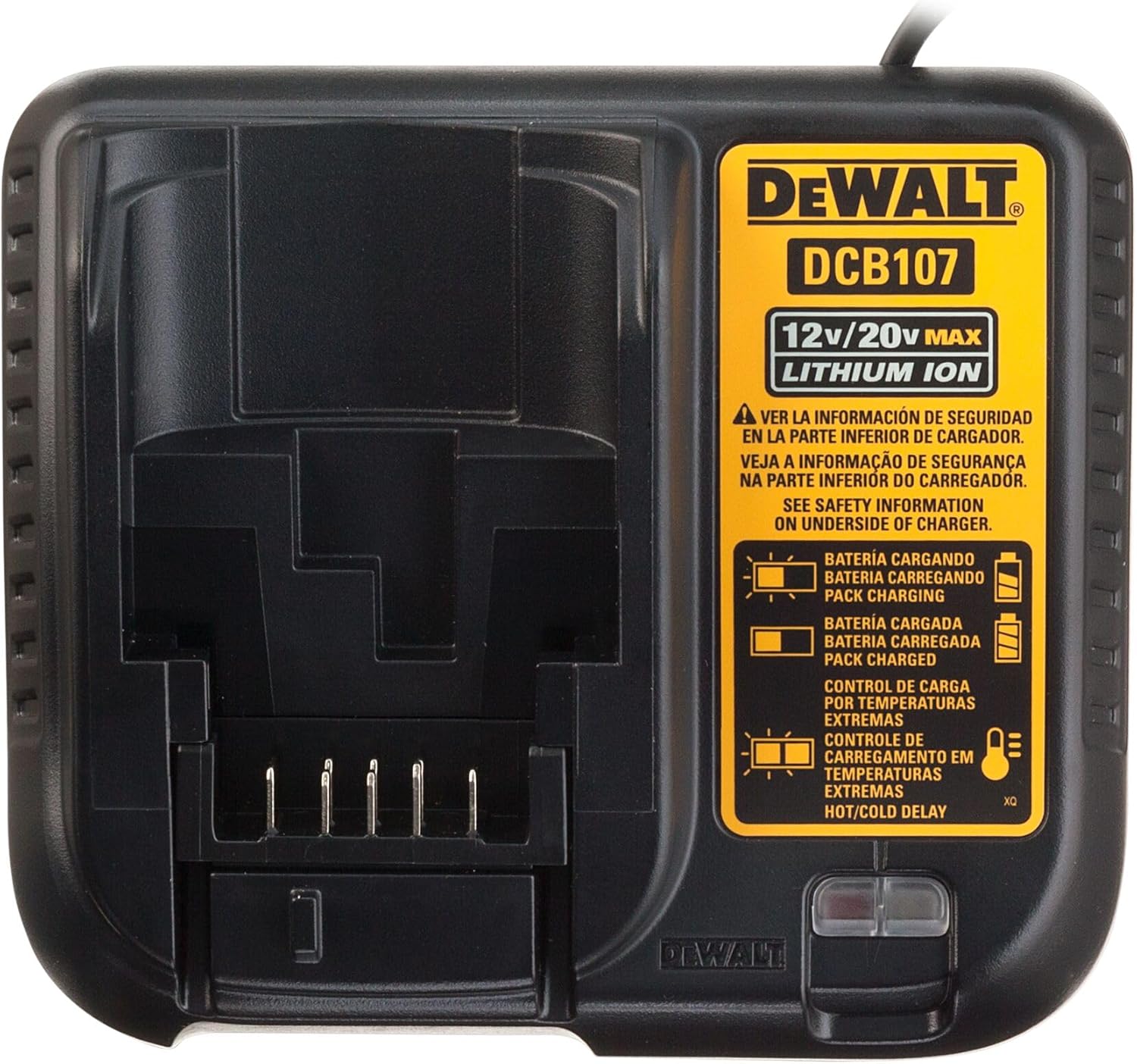 DeWalt DCB107 Battery Charger 12-20V Li-ion 14.4-18V Compatible 0.7kg