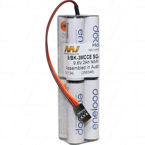 Eneloop Pro 9.6V 2000mAh NiMH RC Transmitter Battery Pack - High-Capacity, Low Self-Discharge for JR Radios