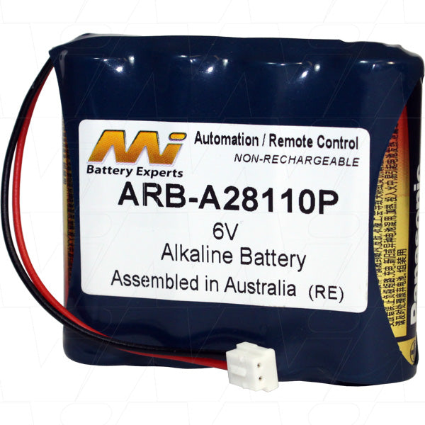 MI Battery Experts ARB-A28110P 6V Alkaline Battery Professional-Grade Power for Critical Medical & Diagnostic Equipment (95g, 14.4x52mm)