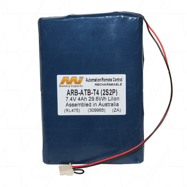 MI Battery Experts ARB-ATB-T4 7.2V 4.7Ah Li-Ion Battery Pack - Professional-Grade 33.8Wh Power for Portable Equipment & Tools (165g)