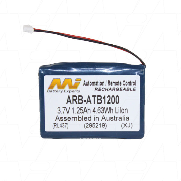 MI Battery Experts ARB-ATB1200 3.7V 1.25Ah Lithium-Ion Battery - Compact 60g Professional Power for Portable Electronics