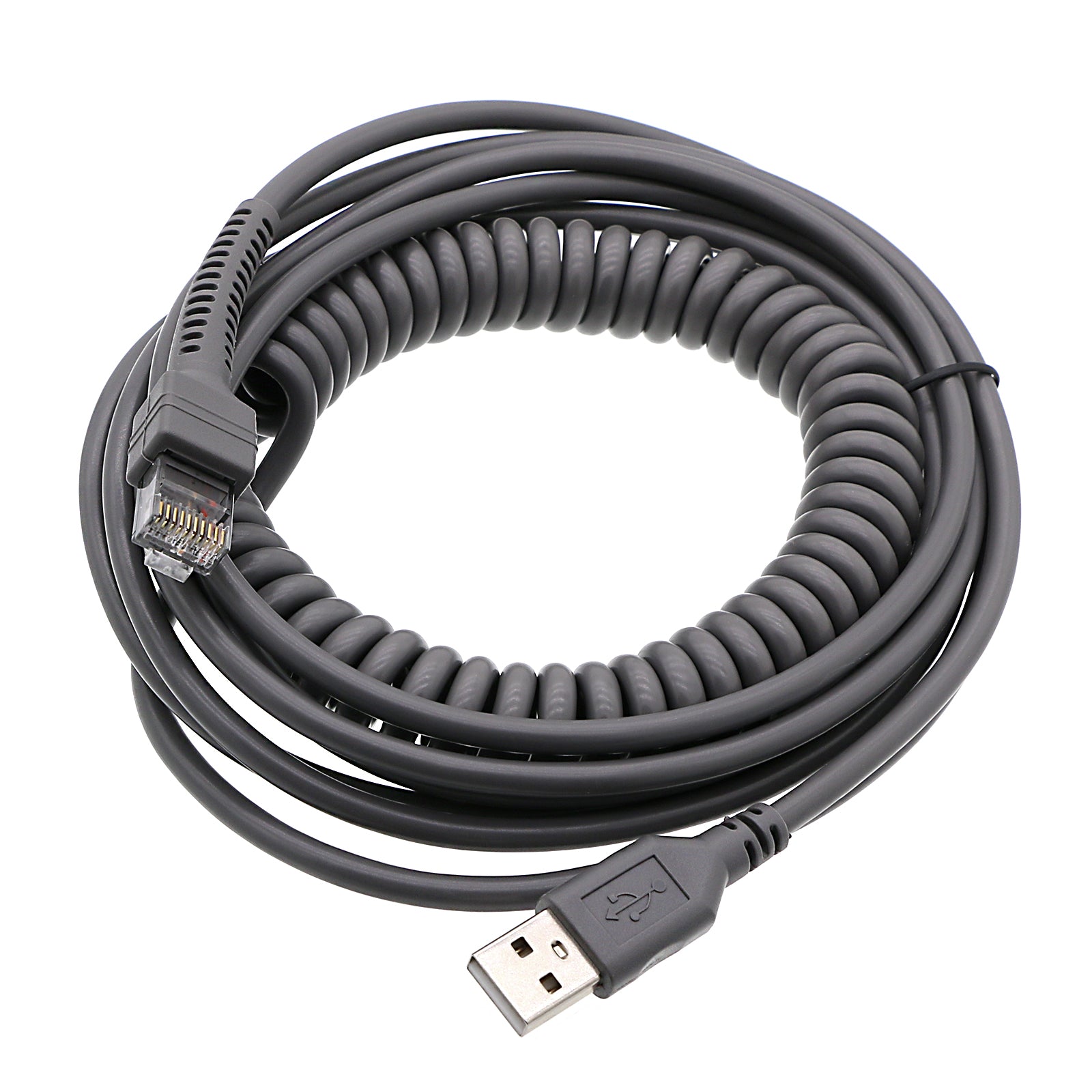 7ft USB Scanner Cable for Honeywell Voyager & Zebra/Symbol Barcode Scanners - CBA-U01-S07ZAR Replacement - Retail/Warehouse Use
