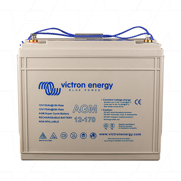 Victron Energy BAT412117081 12V/170Ah Sealed Lead Battery for Off-Grid, Marine & Industrial Power Storage