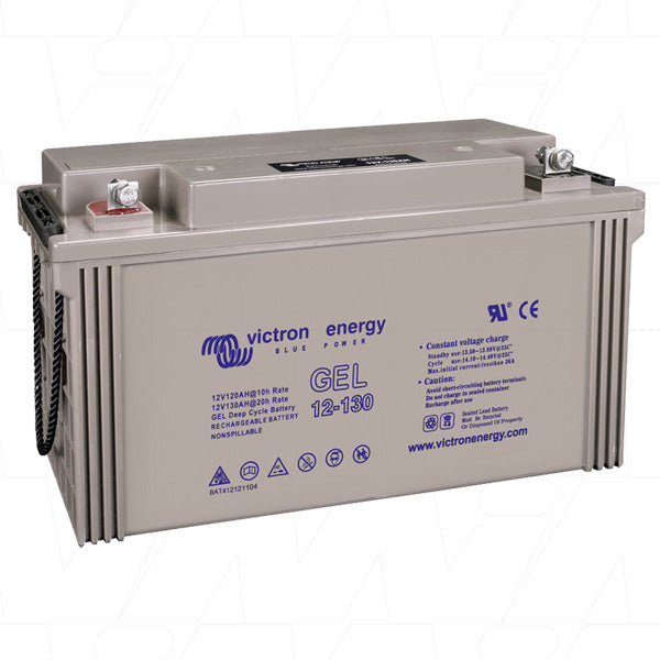 Victron Energy BAT412121104 12V/130Ah Sealed Deep Cycle Battery - Maintenance-Free Power for Mobility Scooters & Golf Carts