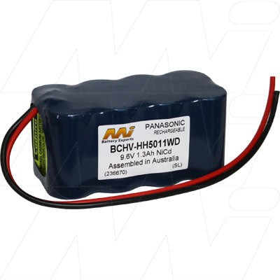 MI Battery Experts BCHV-HH5011WD 9.6V NiCd Professional Power Tool Battery Pack - 1.3Ah Capacity, Quick-Charging, Shock-Resistant