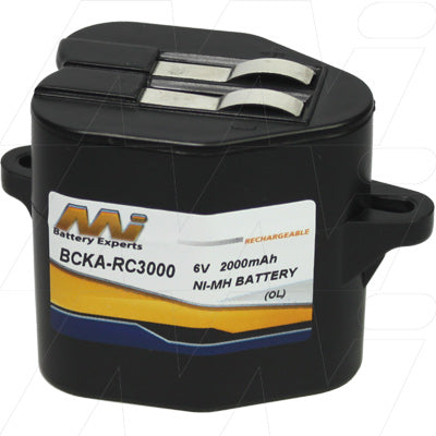 Professional-Grade NiMH Battery Pack MI Battery Experts BCKA-RC3000 - 6V, 2.1Ah, 12.6Wh for Medical & Industrial Equipment