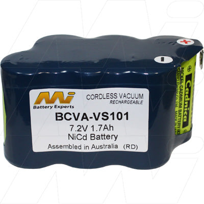 MI Battery Experts BCVA-VS101 Professional NiCd 7.2V 1.7Ah Battery Pack for Video Equipment & Industrial Tools