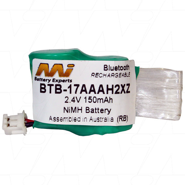 MI Battery Experts BTB-17AAAH2XZ NiMH 2.4V 150mAh Rechargeable Bluetooth Battery for Wireless Headsets & Speakers