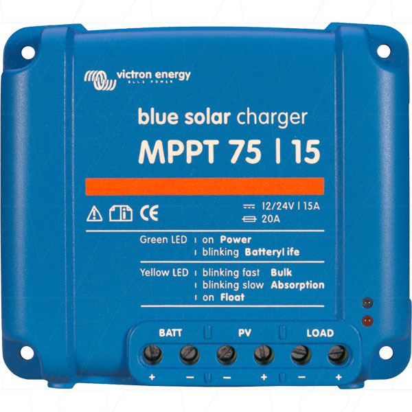 Victron BlueSolar MPPT 75/15 Solar Charge Controller 15A, 12/24V Auto-Detect, Compact Off-Grid Power Management