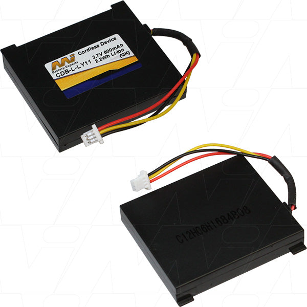 MI Battery Experts CDB-L-LY11 3.7V 600mAh Li-Ion Battery for Wireless Peripherals & Pro Tools - Compact 37.53x7.13mm