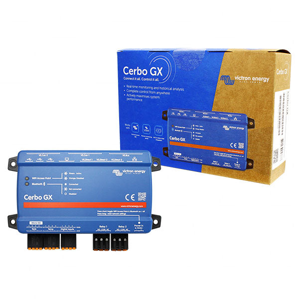 Victron Energy CERBO GX MK2 Advanced Power System Integration Hub for Remote Monitoring, WiFi & Ethernet Compatible