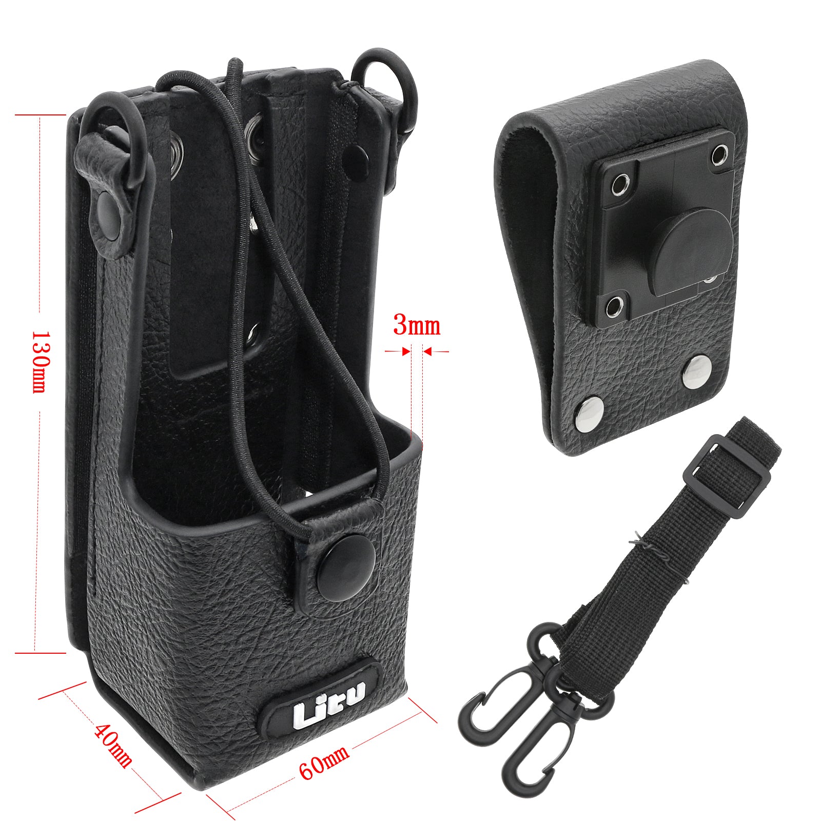 DP1400 Radio Hard Leather Carry Case - RLN5383A Compatible with CP040, R2, Durable Holster, Heavy Duty Belt Loop, Secure Fit
