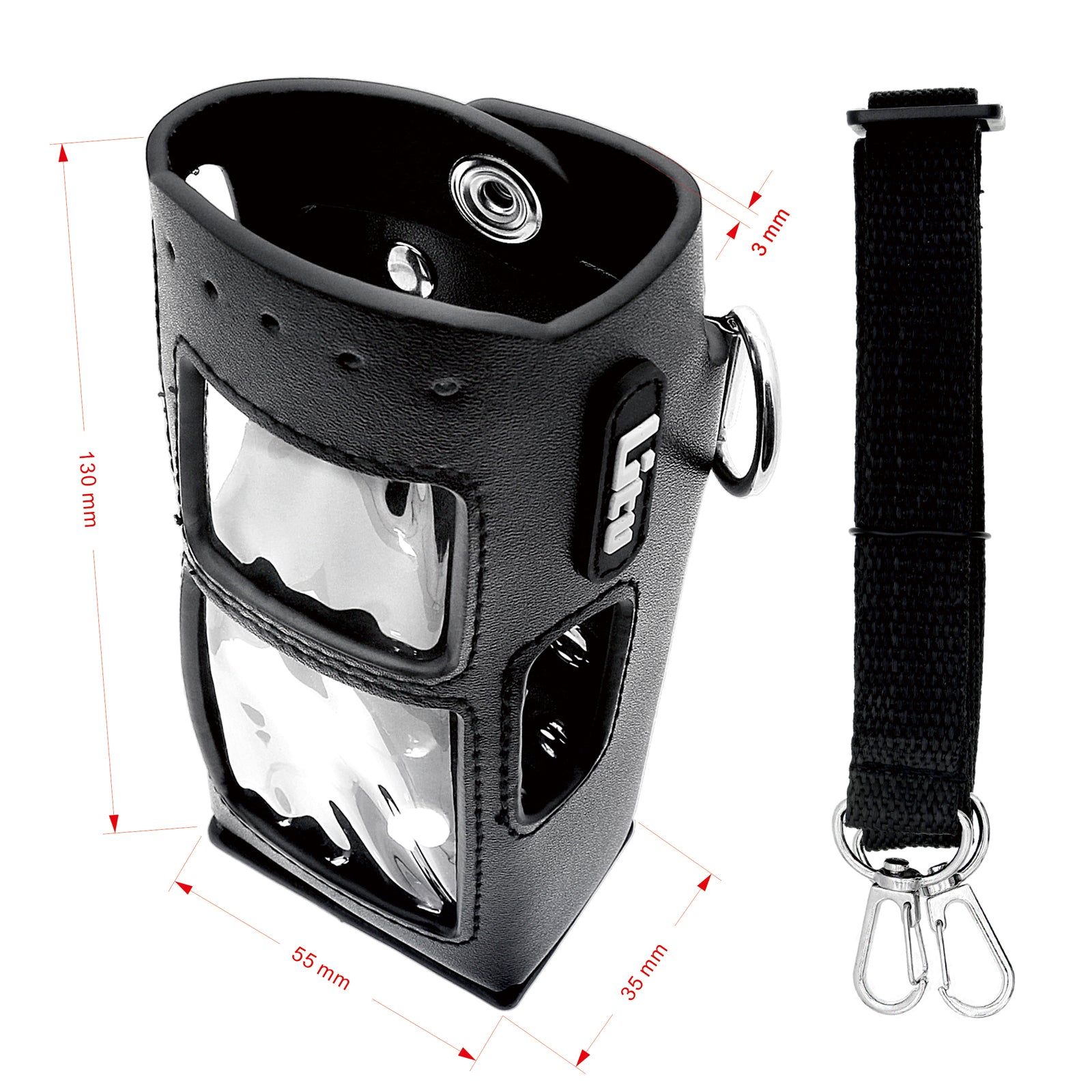 Premium Leather Carry Case for Motorola MTP850 Radio, RLN5721A, Durable Protective Holster 145.5x63x69mm
