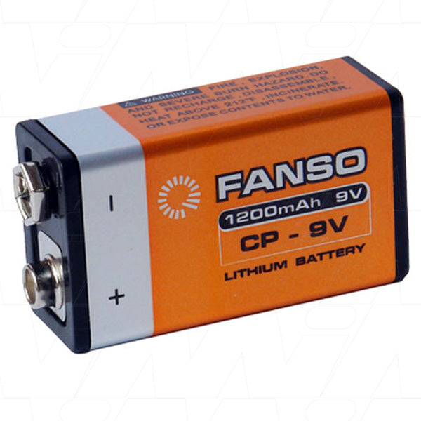Fanso CP9V-BULK 9V Lithium Manganese Dioxide Battery Long-Life, Lightweight Power for Pro Audio & Medical Devices