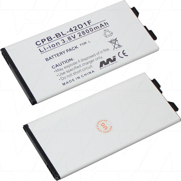MI Battery Experts LG V20 Replacement Battery 2.8Ah High-Capacity, Lithium-Ion, 3.8V, Professional-Grade Power for Extended Use