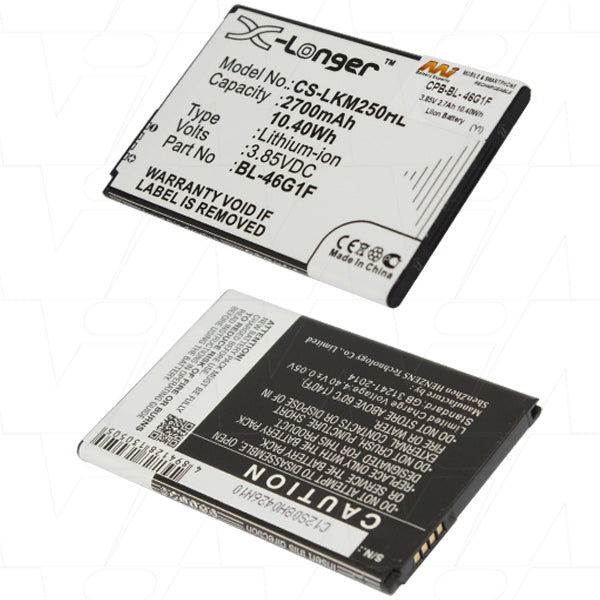 LG G5 Replacement Battery 2700mAh High-Capacity Li-Ion Cell, 3.85V, 10.4Wh, Professional-Grade by MI Battery Experts