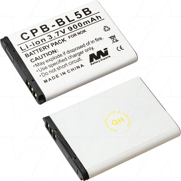 MI Battery Experts CPB-BL5B-BP1 800mAh 3.7V Li-Ion Mobile Phone Battery - Long-Lasting Power for Smartphones