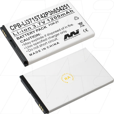MI Battery Experts 3.7V 1.2Ah Li-Ion Battery for Mobile Phones & Wi-Fi Modems - Compact 42x4.5mm, 27g