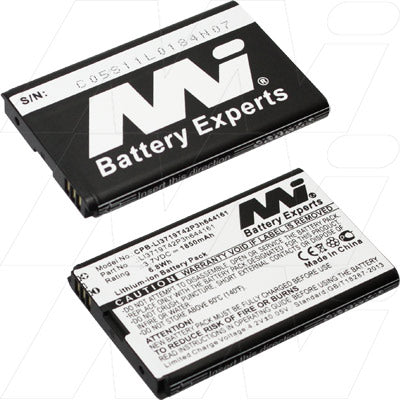 MI Battery Experts CPB-Li3719T42P3h644161-BP1 Professional-Grade 3.7V Li-Ion Battery for Smartphones - 1.85Ah, 6.8Wh, Ultra-Slim 6.1mm
