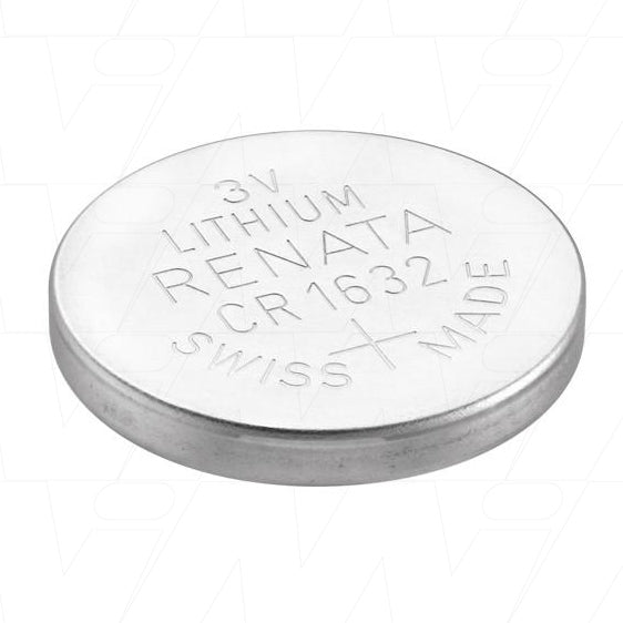 Renata CR1632 3V Lithium Button Cell Battery - 125mAh, Swiss-Made, for Professional Electronics & Instruments
